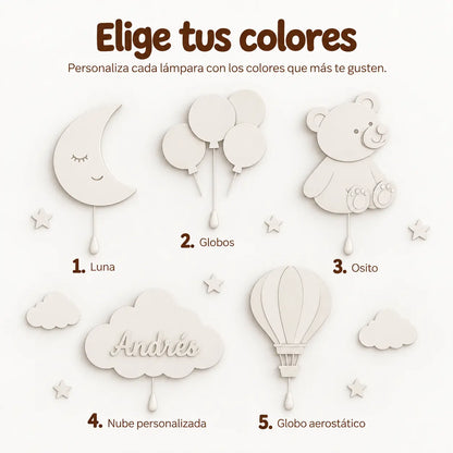 Set de 5 lámparas · Osito Soñador