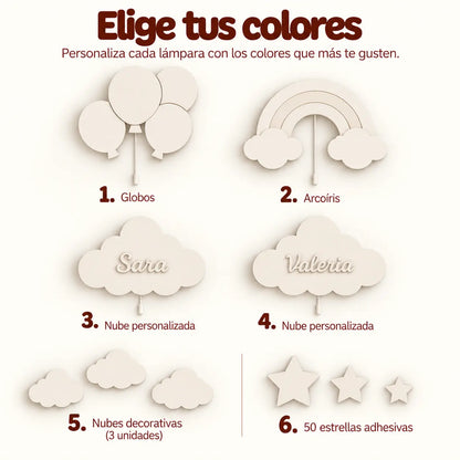 Set de 4 lámparas · Nubes de Algodón