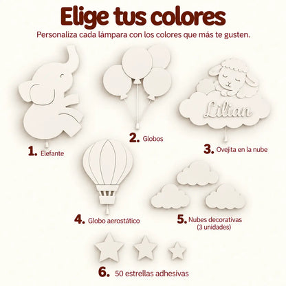 Set de 4 lámparas · Cielo Encantado