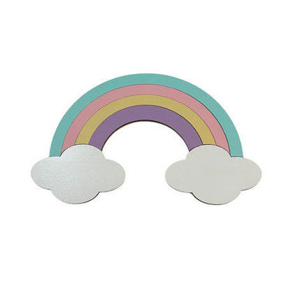 Lámpara de pared infantil con arcoíris. Decoración bebé y regalo original para nacimiento, baby shower o bautizo. Bugybagy. 