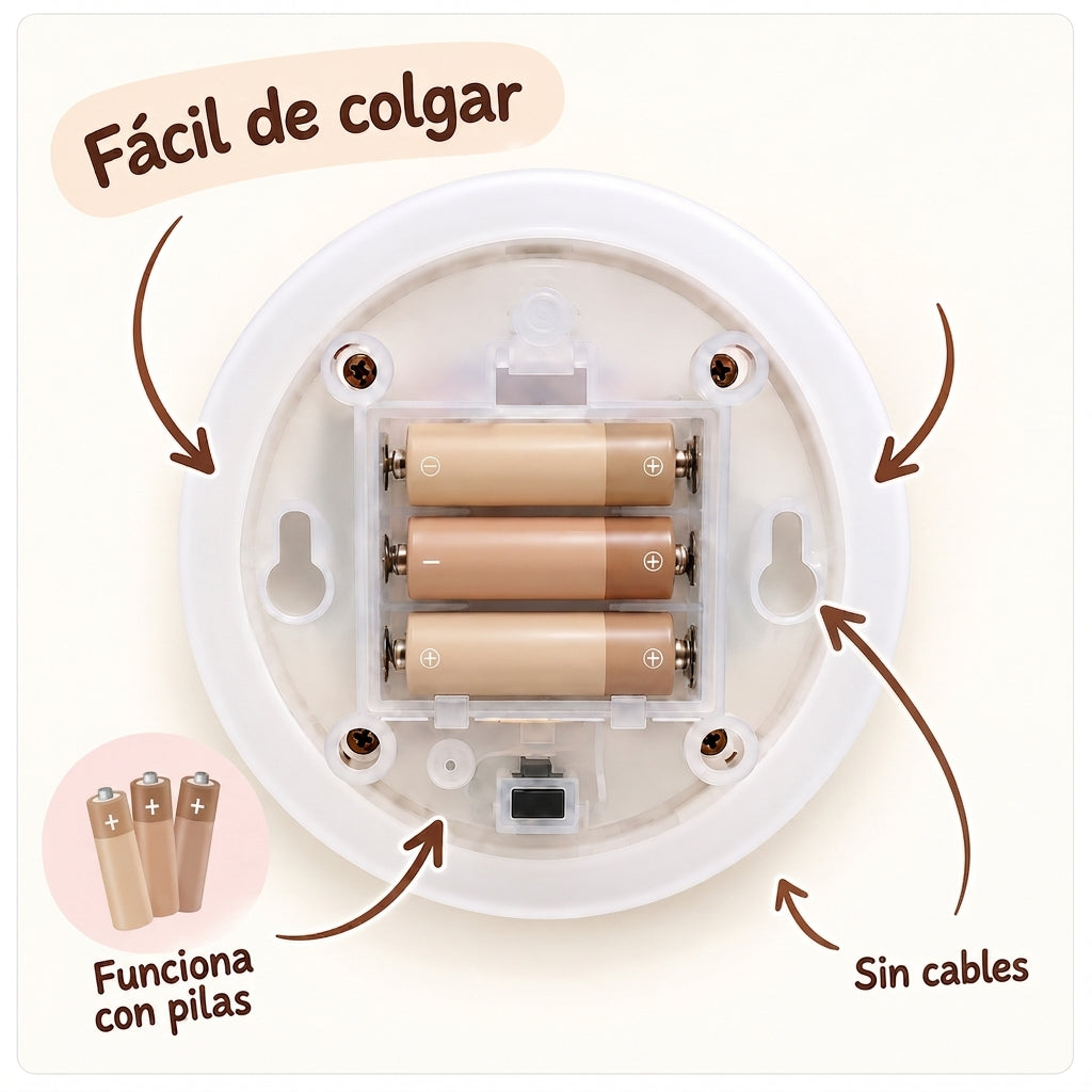 Lámparas de pared BugyBagy de madera, fáciles de instalar y usar, diseñadas para crear una decoración infantil cálida y personalizada.