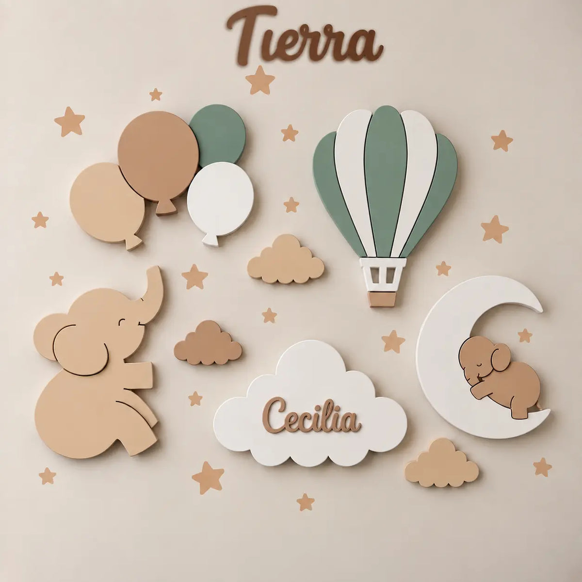 Set de 5 lámparas · El Sueño del Elefante
